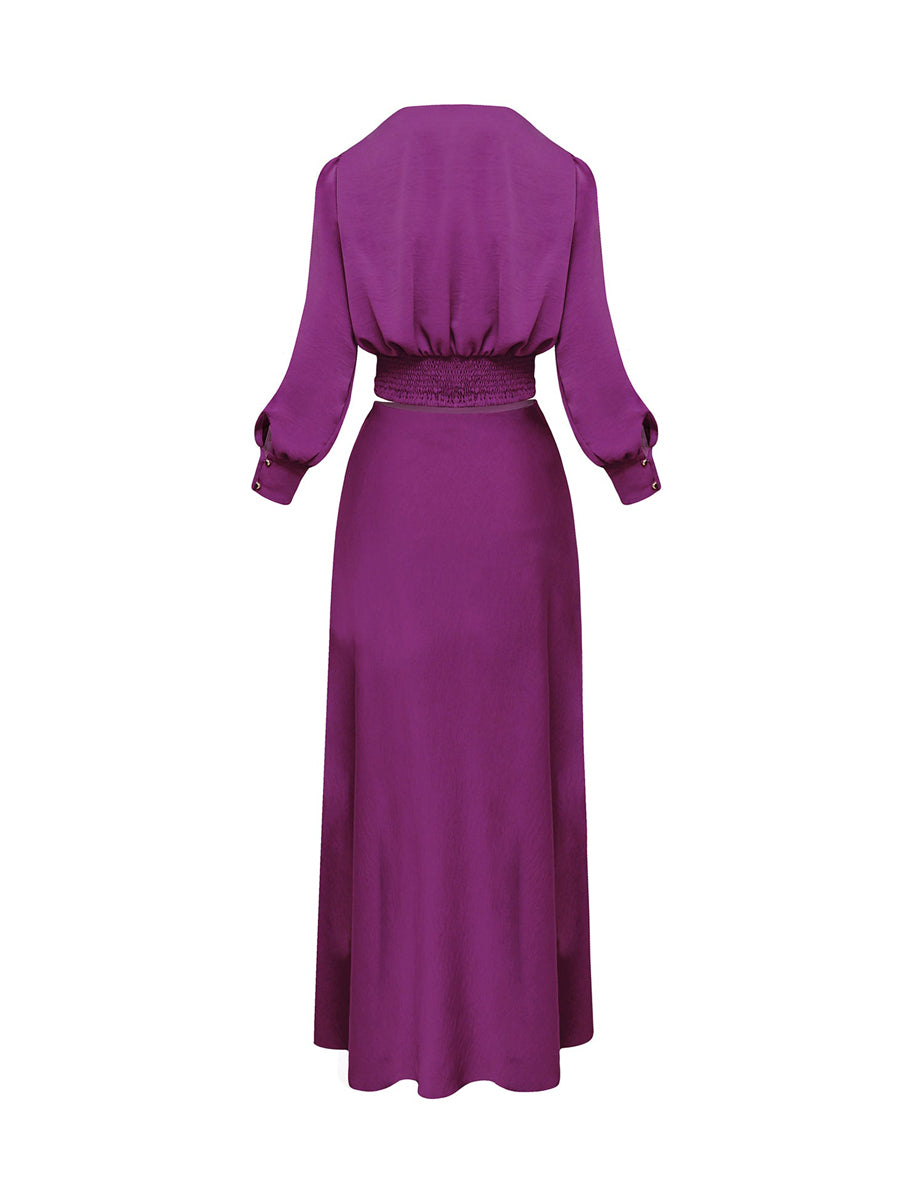 Elegant Wrap Two Pieces Dress