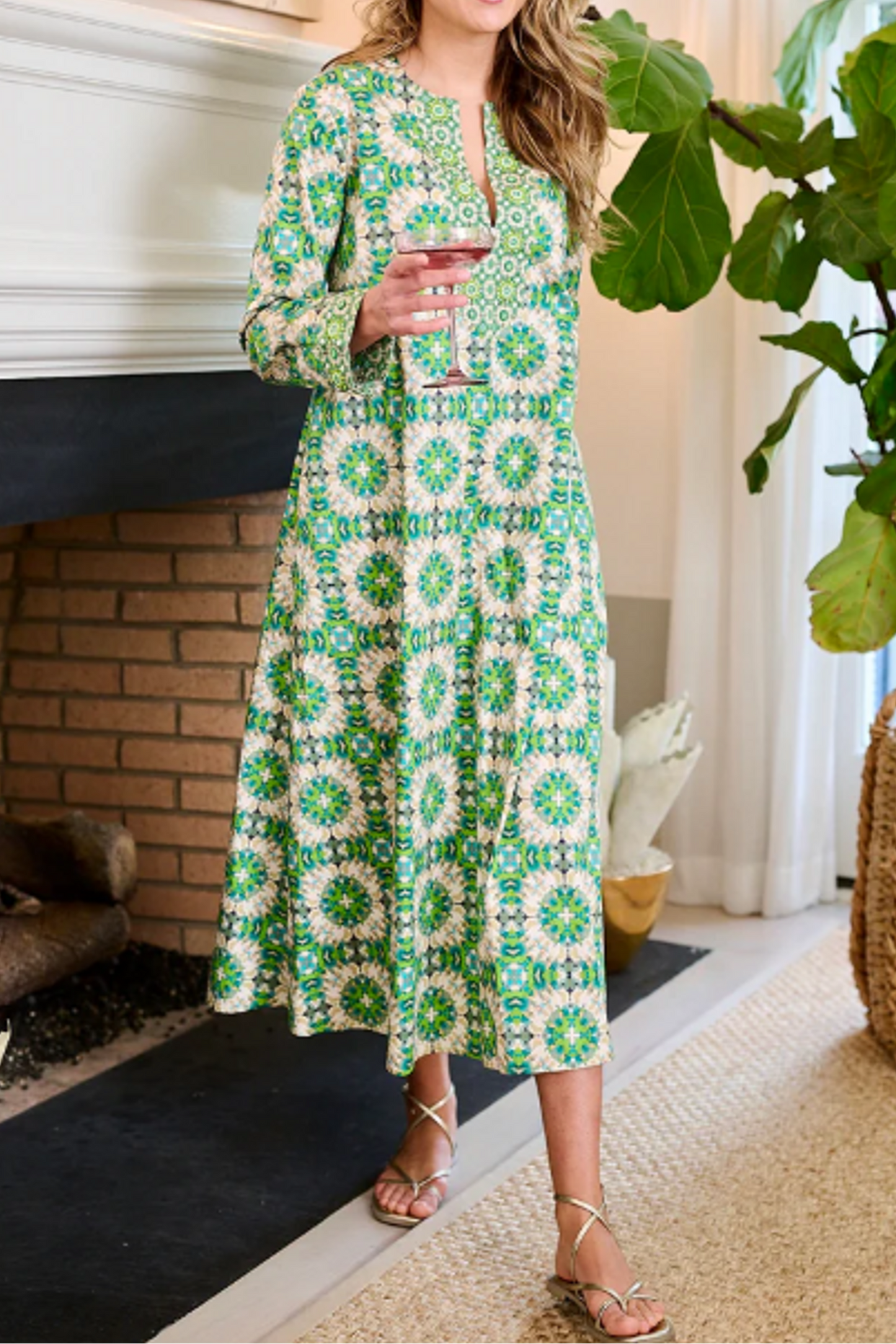 Green Fashion Floral Dress