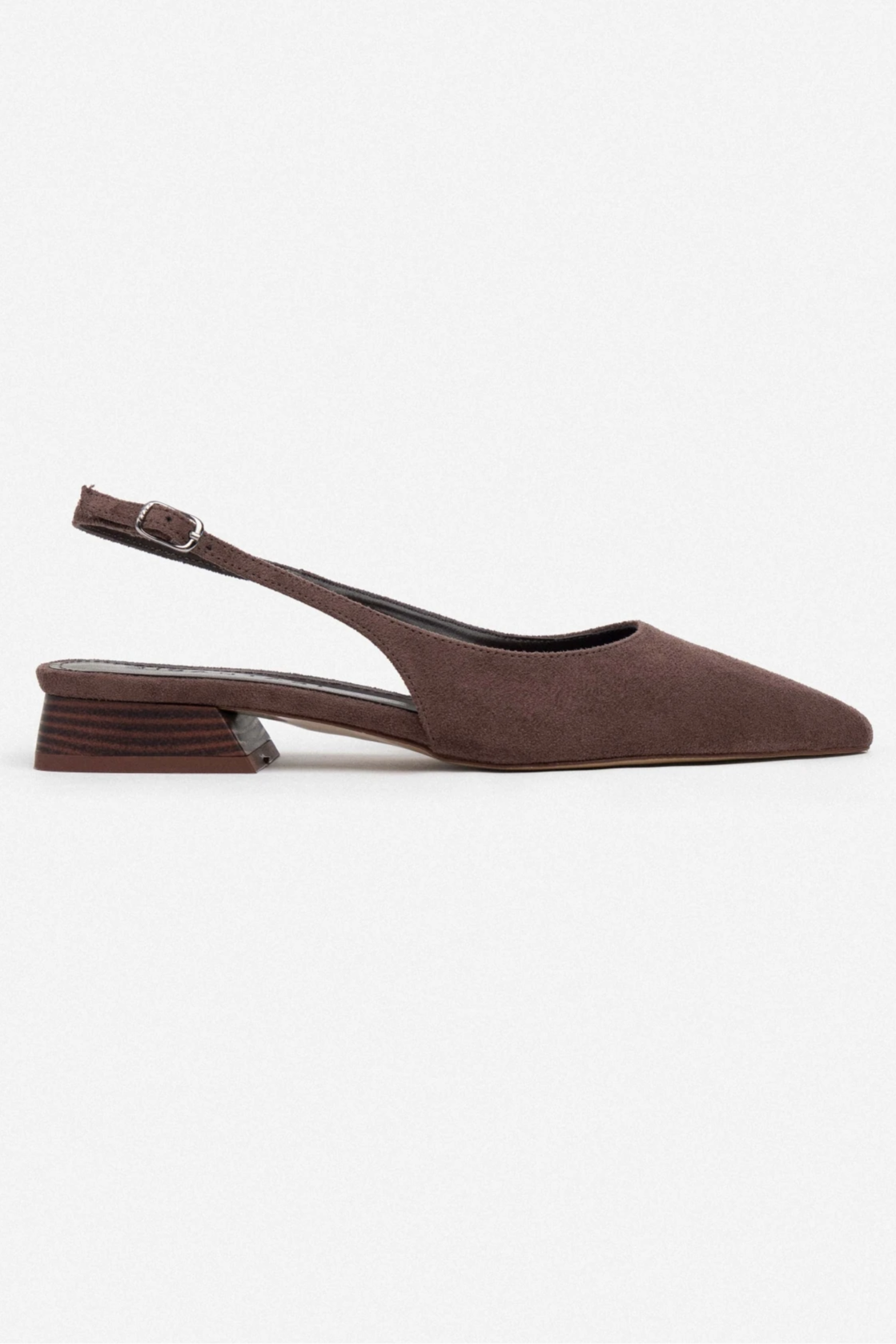 Brown Low-Heeled Strap Sandals