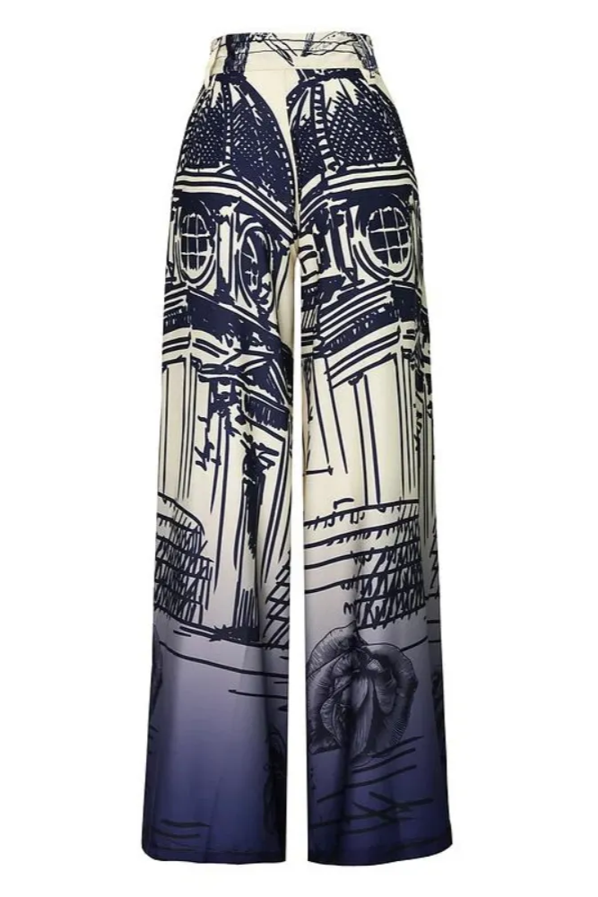 Fashion Printed Loose Two-piece Set