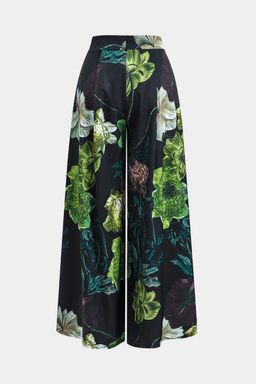 Women's Suit Fashion Casual V-neck Loose Print Two-piece Set