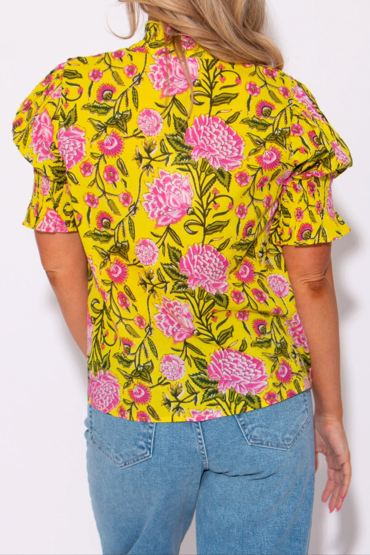 Pleated Button Top