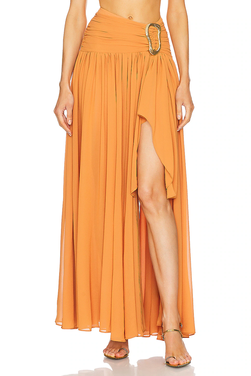 Strapless Long-sleeved Top Overskirt Suit
