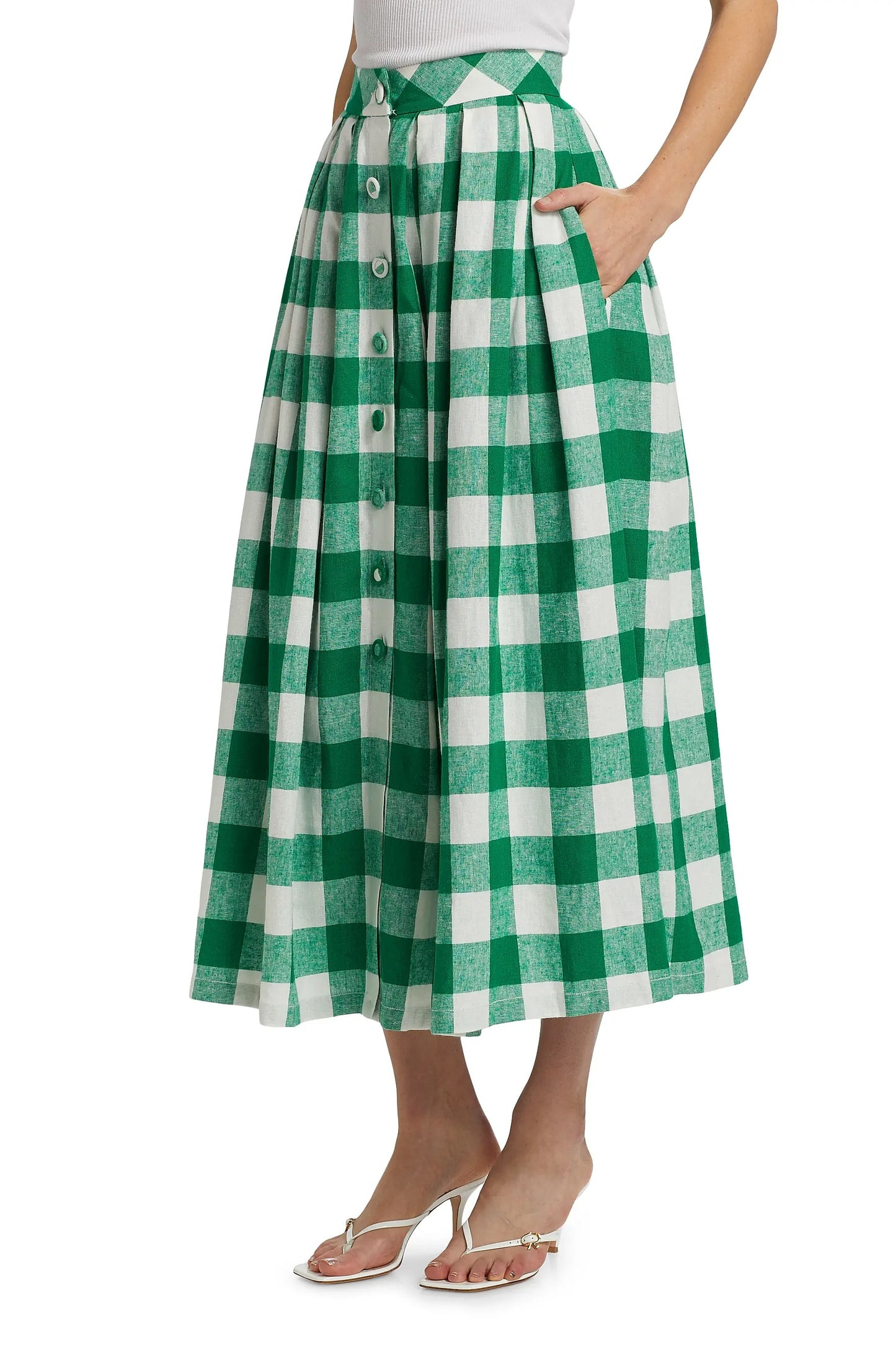 Green Plaid Skirt
