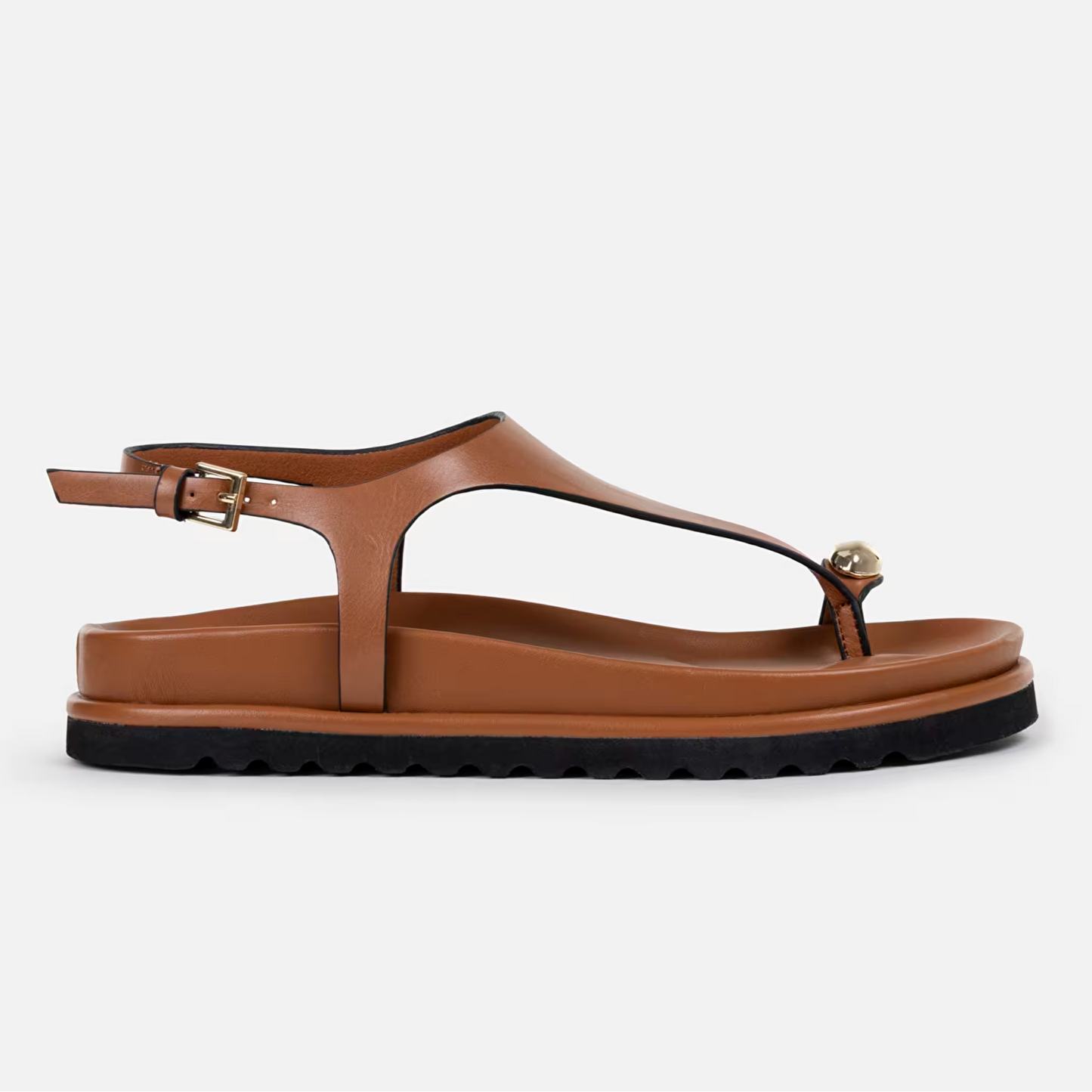 Metallic Trim Slim Sandals
