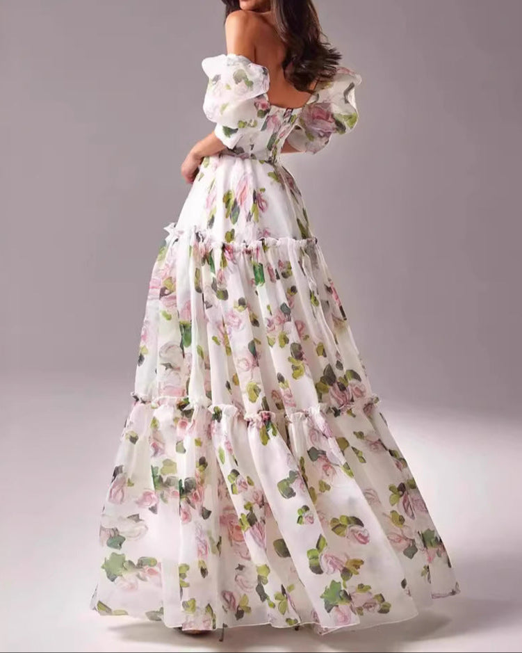 Organza, Fresh Print Design: Long Dress