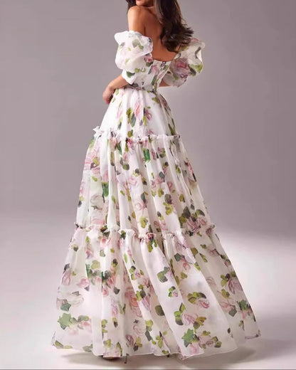Organza, Fresh Print Design: Long Dress