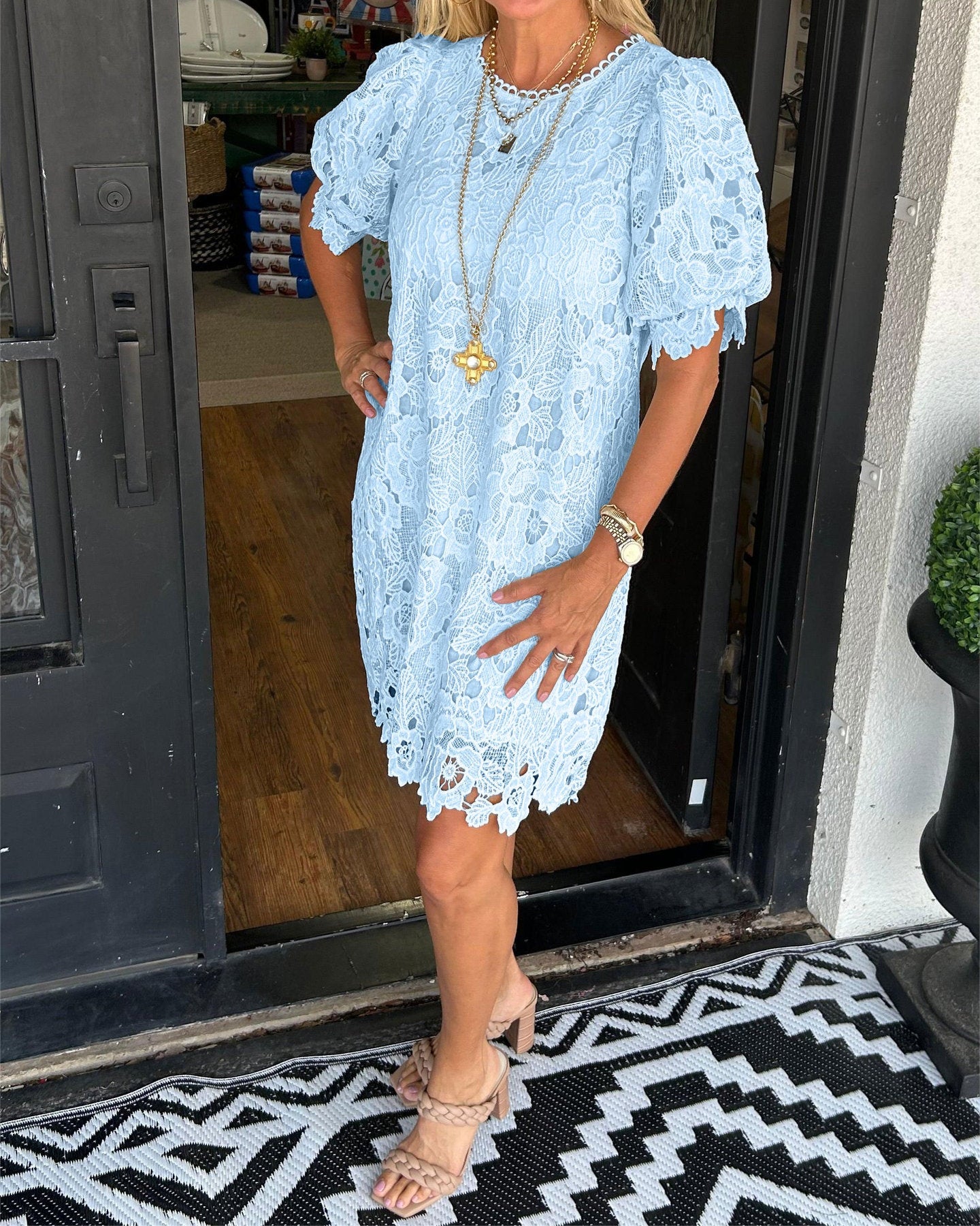 Elegant Comfy  Lace Short Dress