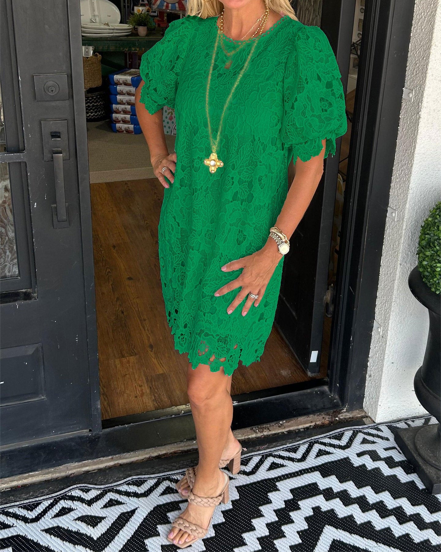 Elegant Comfy  Lace Short Dress