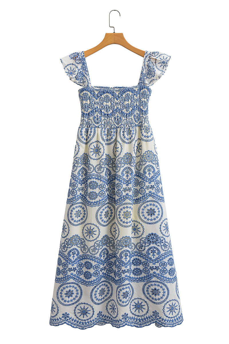 Eyelet Midi Dress