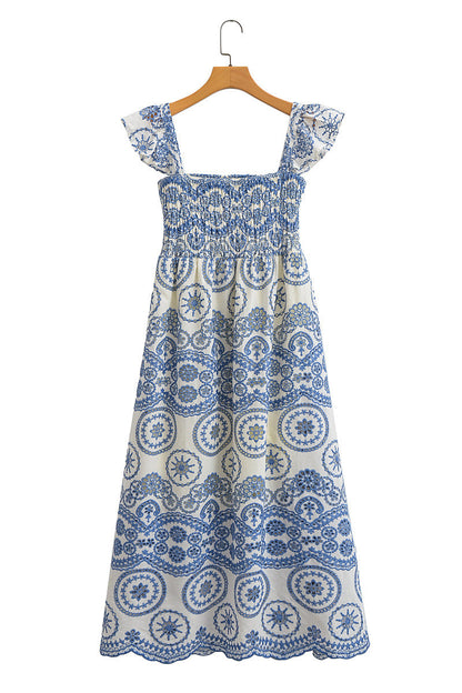 Eyelet Midi Dress