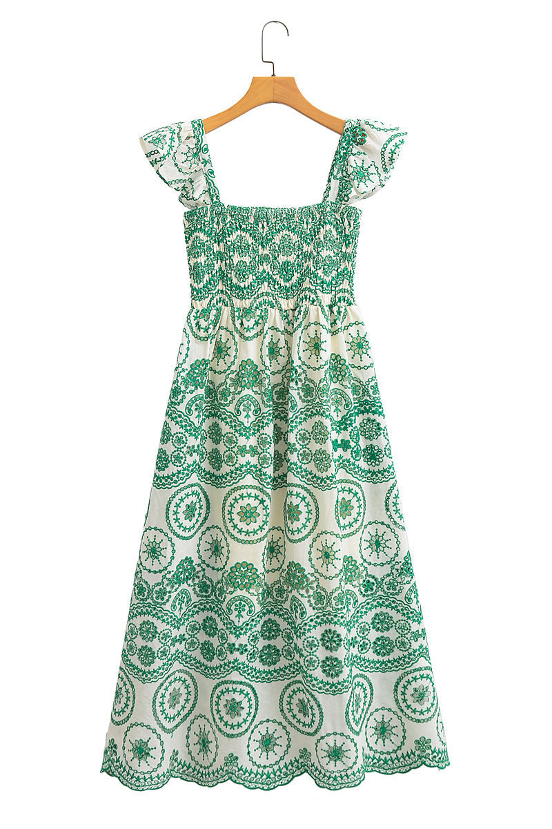 Eyelet Midi Dress