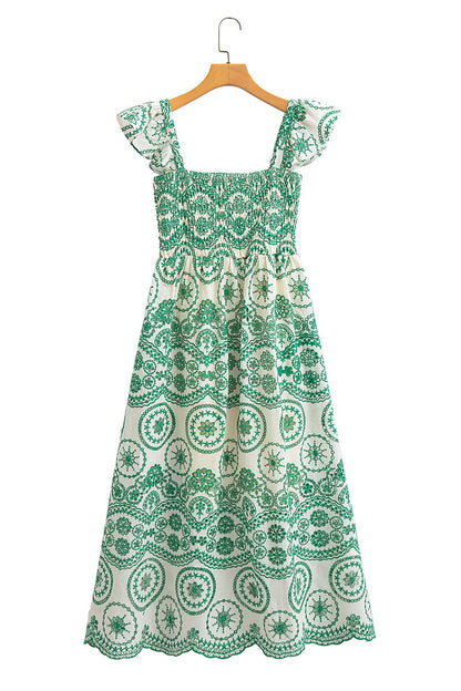 Eyelet Midi Dress