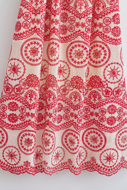 Eyelet Midi Dress
