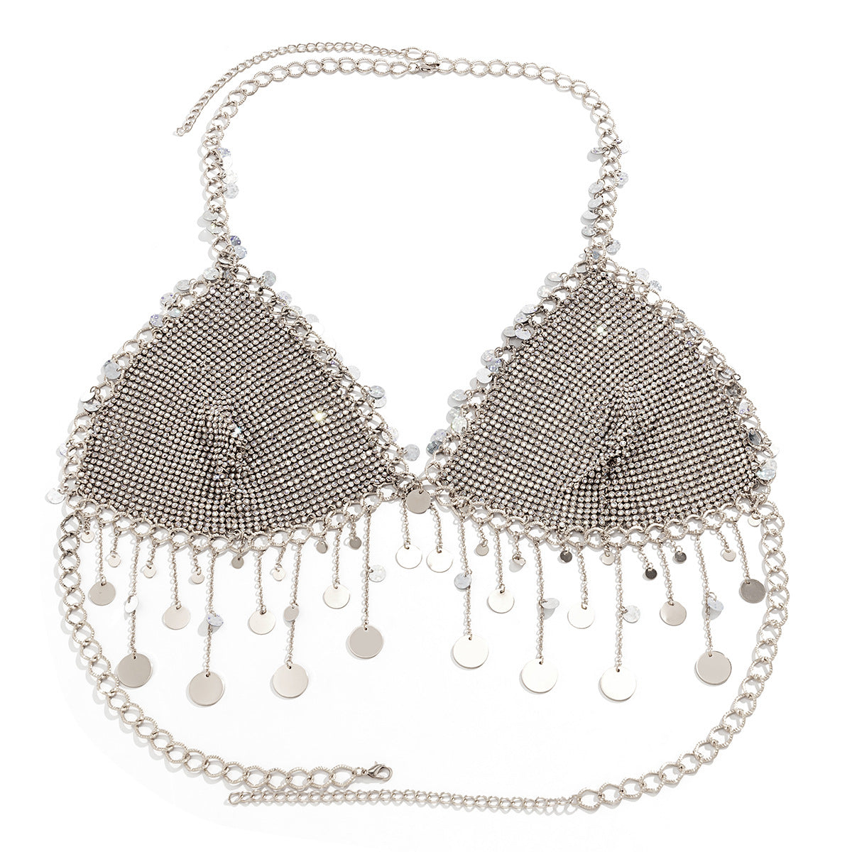 Sexy Tassel Mesh Drill Corset