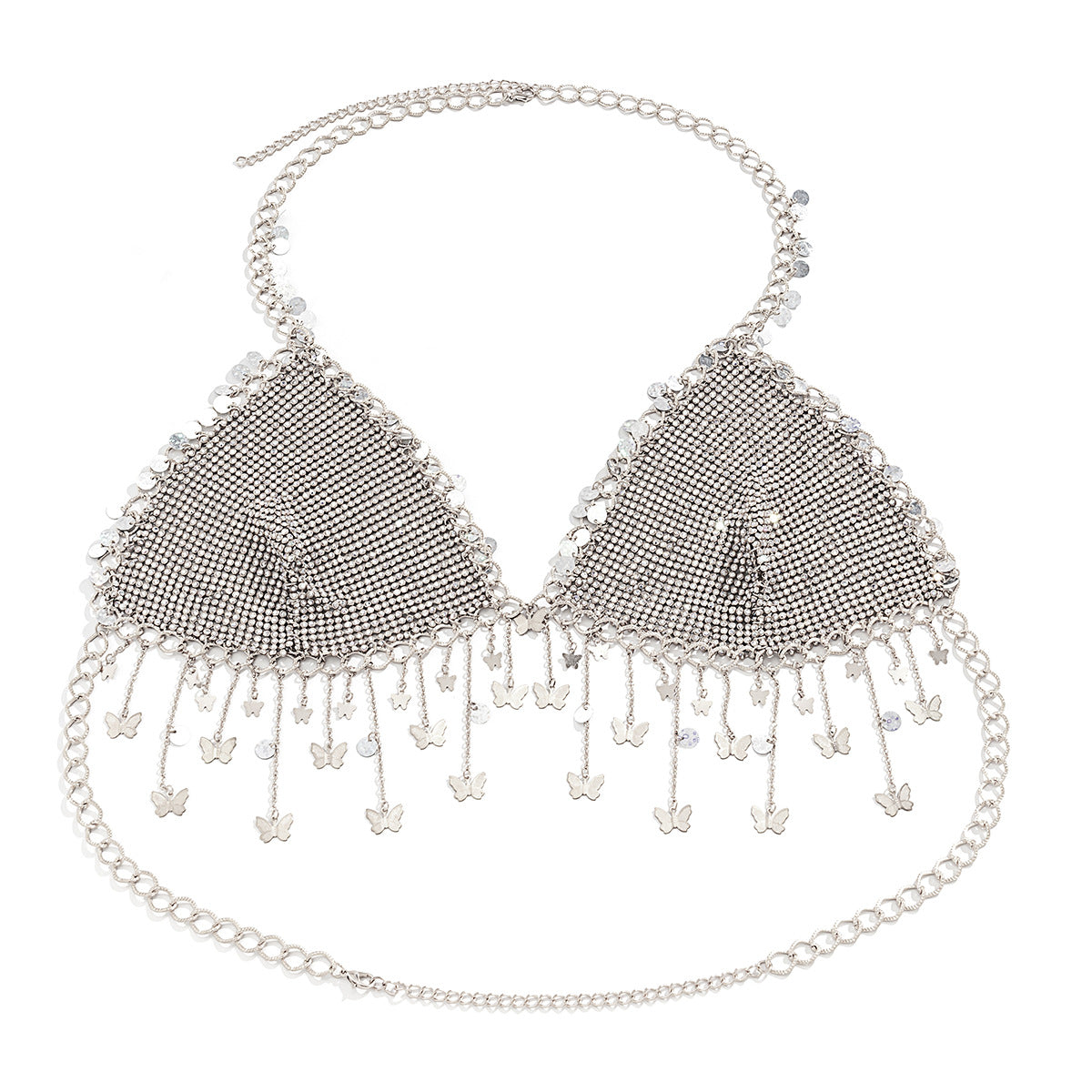 Sexy Tassel Mesh Drill Corset