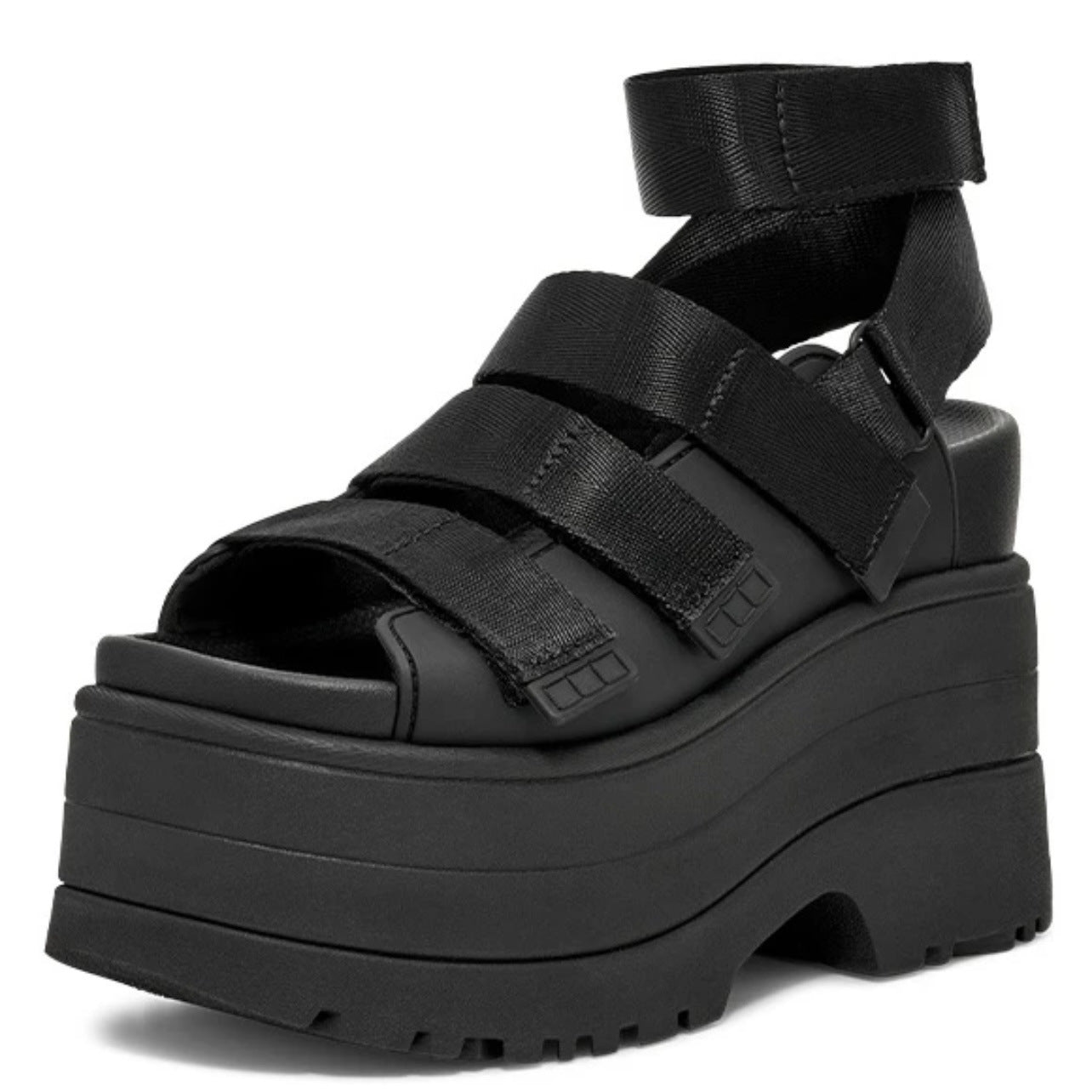 Roman-style Platform Velcro Sandals