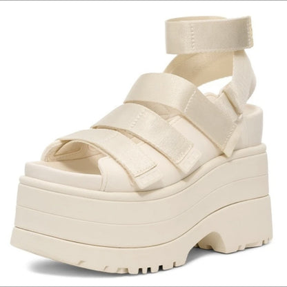 Roman-style Platform Velcro Sandals