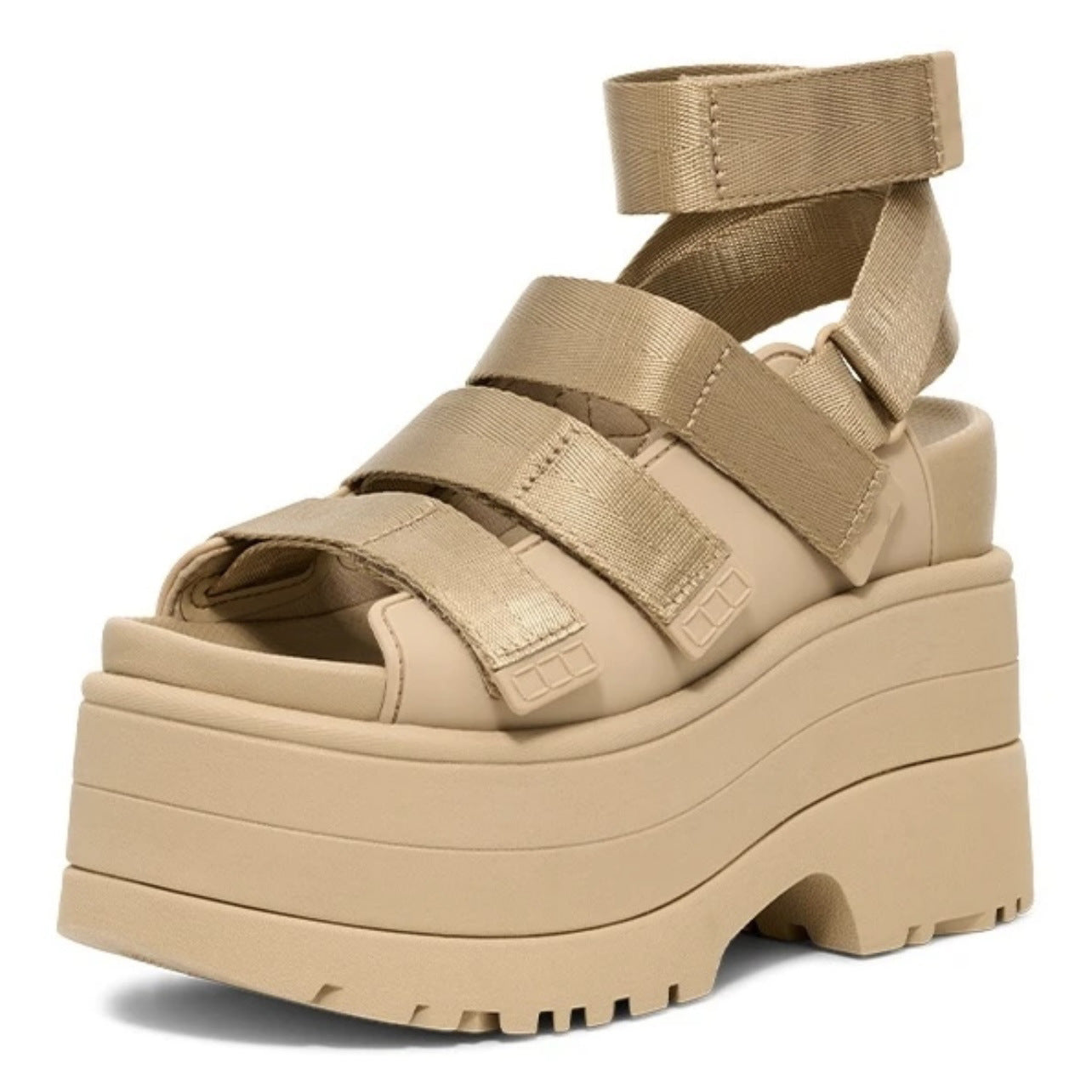 Roman-style Platform Velcro Sandals