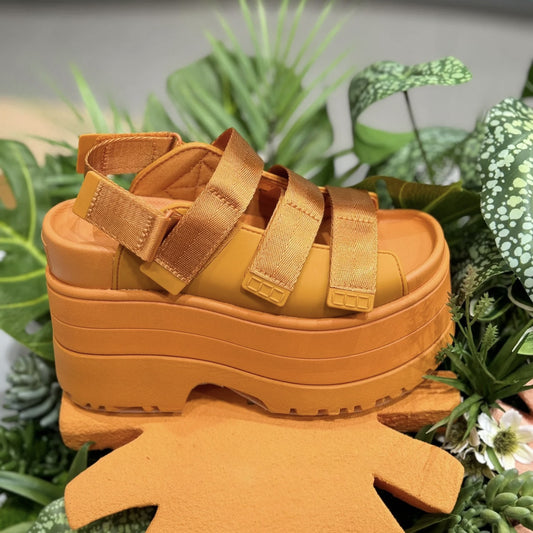 Roman-style Platform Velcro Sandals