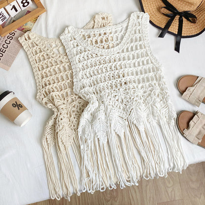 Bohemian Tassel Woven Sling Top
