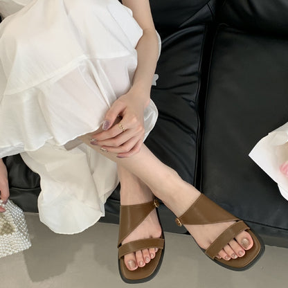 Open Toe Flat Sandals