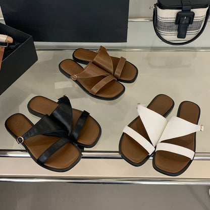 Open Toe Flat Sandals