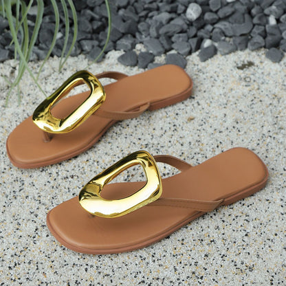 Flip-flops With Square Buckle