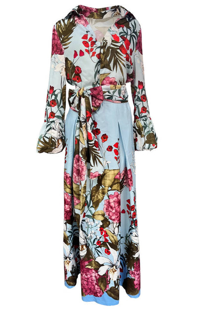 Romantic Holiday Style Strap Tight Waist Skirt Two-piece Set