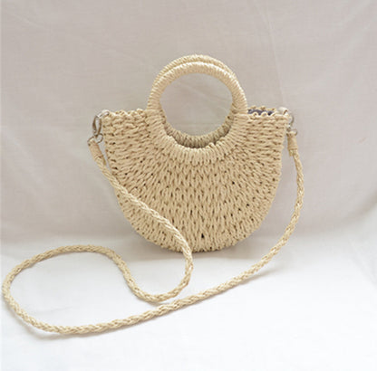 All-Match Simple Handheld Handmade Hollow Casual Straw Bag
