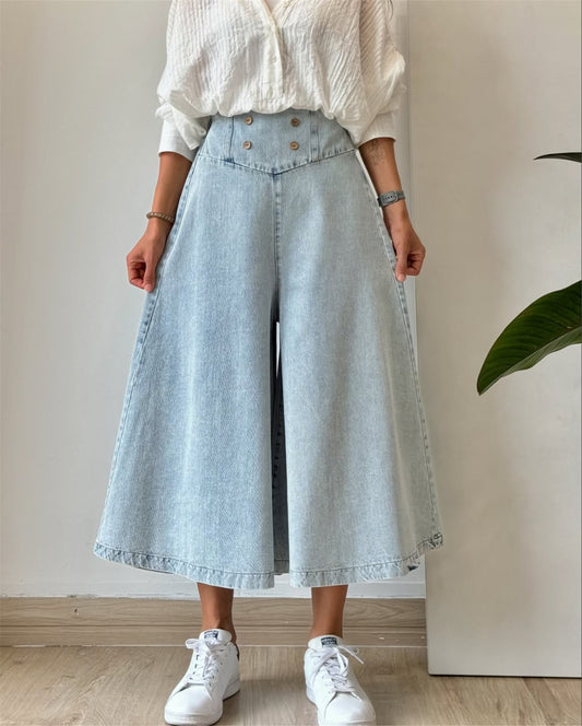 Fashion Casual Denim Culottes