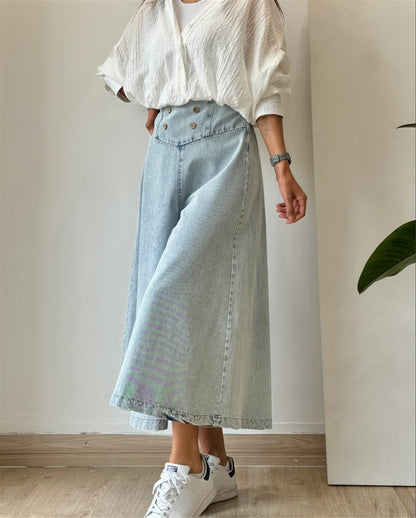 Fashion Casual Denim Culottes