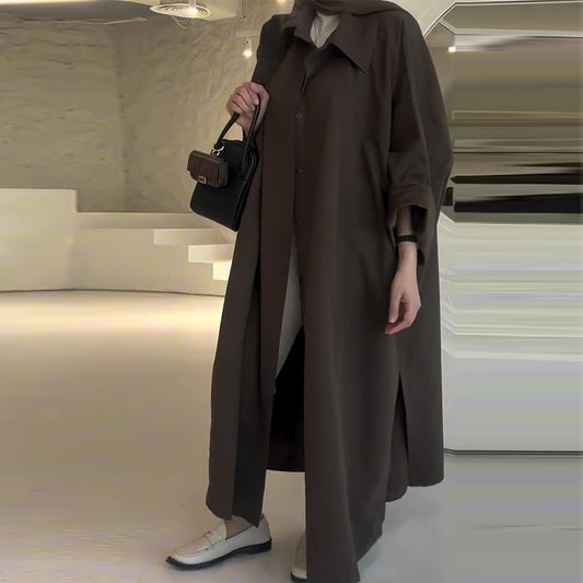 Solid Color Simple Style Loose All-match Coat Jacket