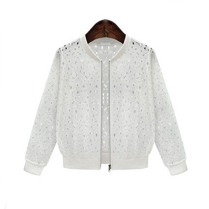 Long Sleeve Lace Short Coat