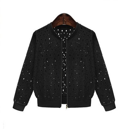 Long Sleeve Lace Short Coat