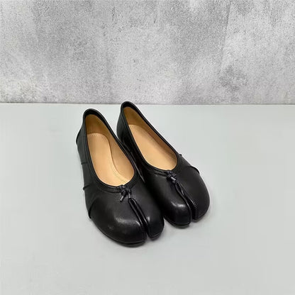 Pleated Flat Ballet Shoes Shallow-on Slip-on Shoes