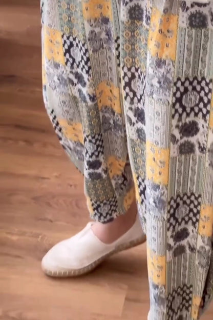 Check Print Casual Pants