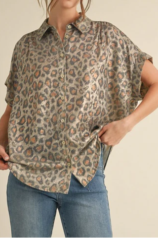 Women's Top Leopard Print Shirt