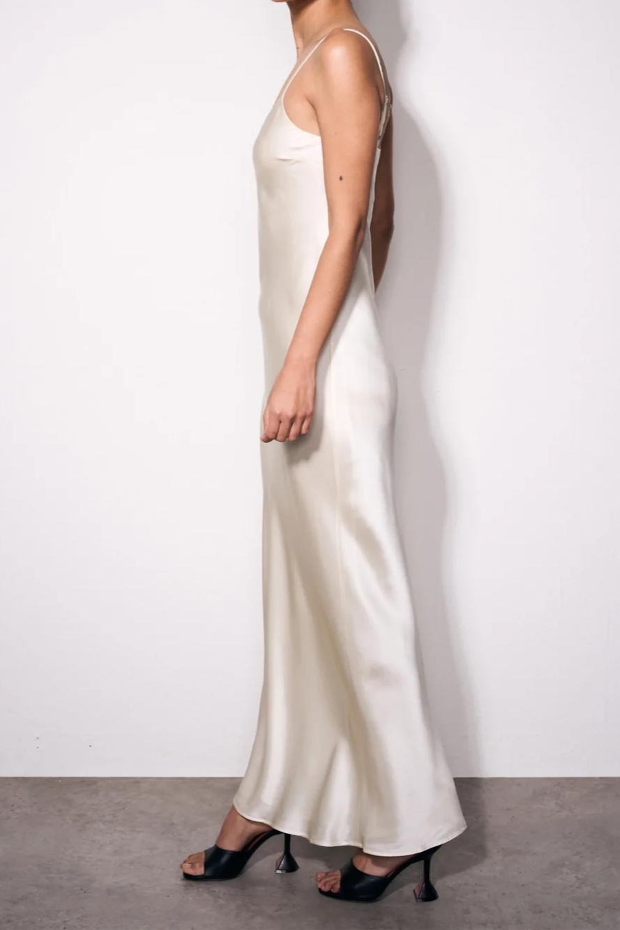 Silk Chiffon Long Shirt & Suspender Skirt Set