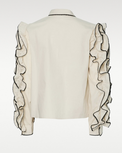 Layered Ruffle Long Sleeve Shirt