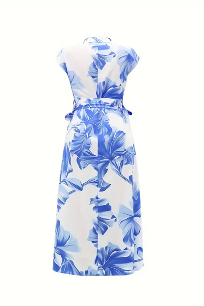 Floral Print Button Front Dress