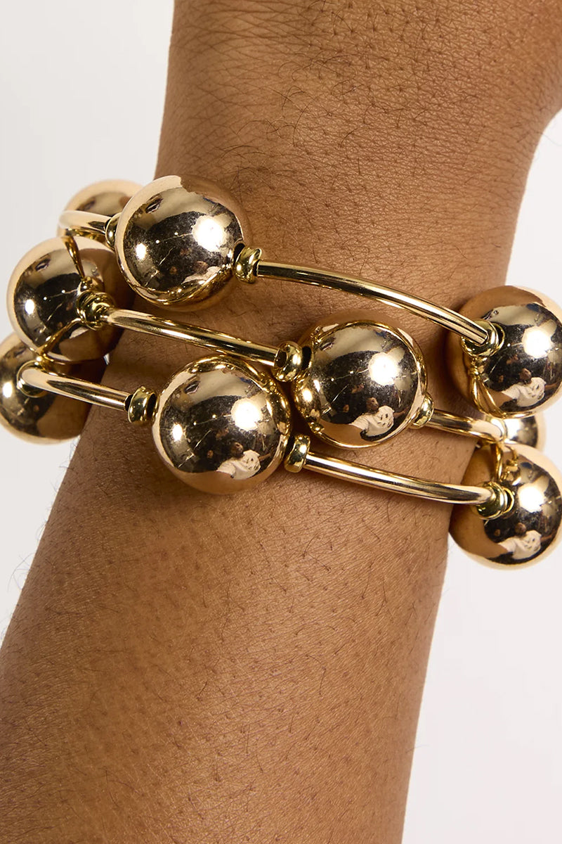 Stacked Metal Bead Bracelet