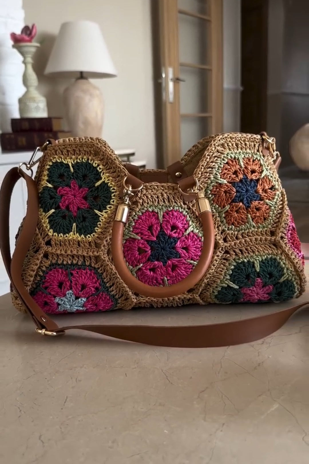 Six Flora Knit Tote