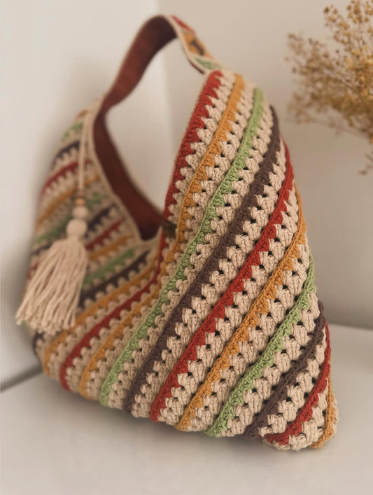Multicolor Crochet Shoulder Bag