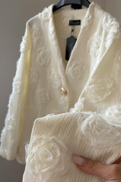 Three-dimensional Flower Small Fragrant Style Coat