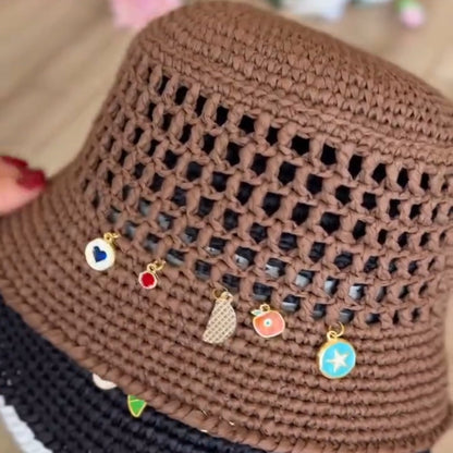 Solid Color Woven Fisherman Hat