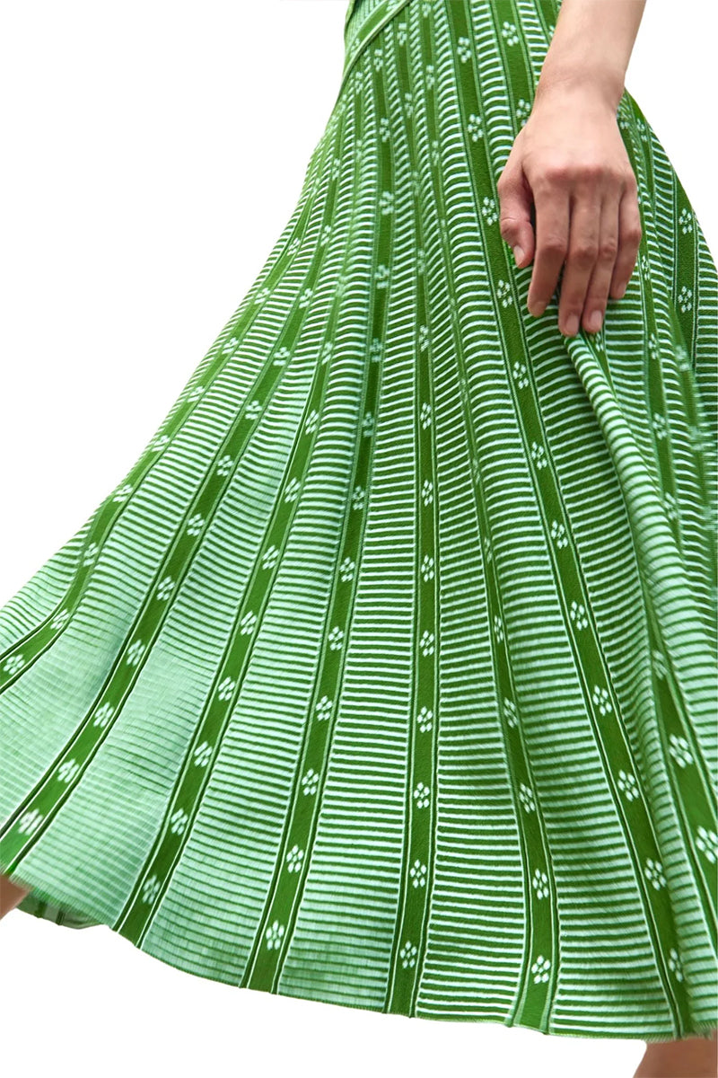 Green Printed Skirt
