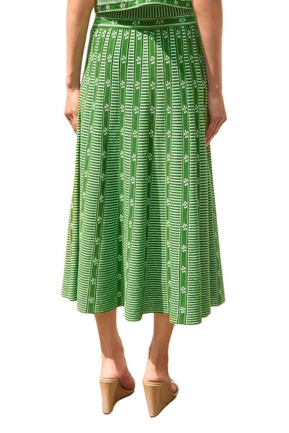 Green Printed Skirt