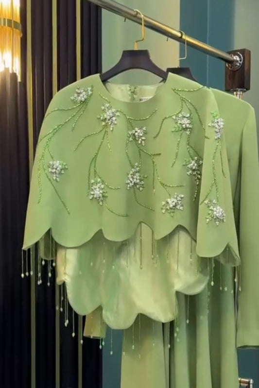 Rhinestone Embroidered Tassel Pullover Top
