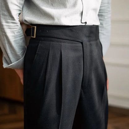 Parisian waist straight trousers